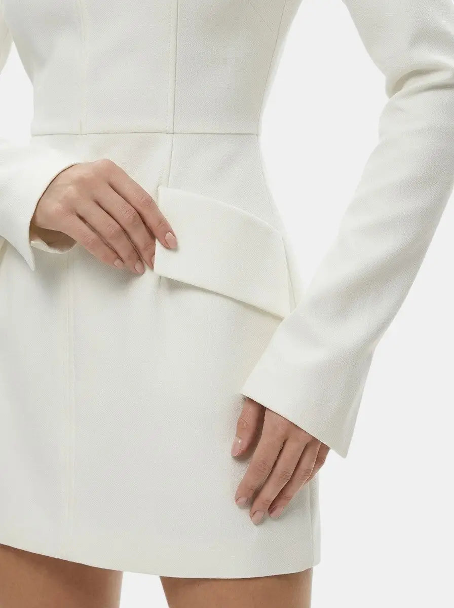 Cassandra — High-Quality Fabric Mini Dress With Elegant Long Sleeves For Colder Months