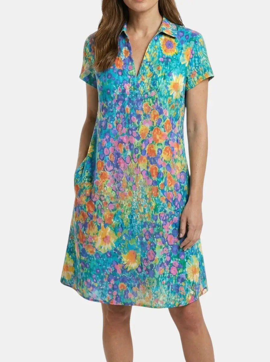 Saoirse — Lightweight Bohemian Maxi Dress For Elegant Flowing Summer Style Multicolor