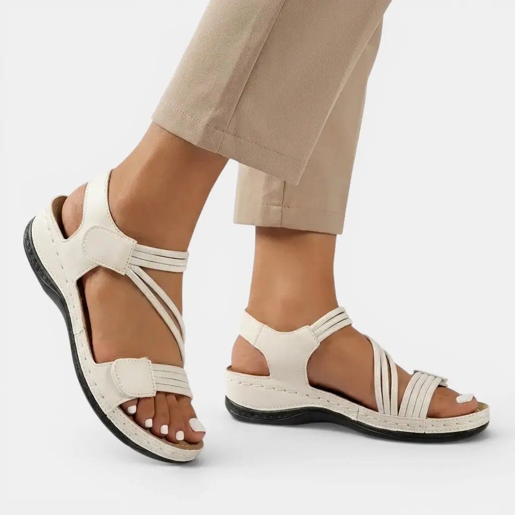 Casualease — Lightweight Casual Sandals With Comfortable Flexible Summer Design White