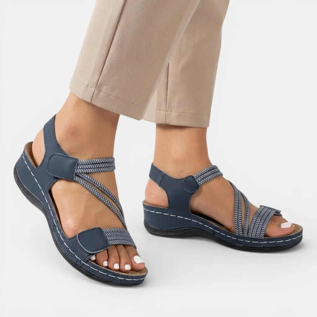 Casualease — Lightweight Casual Sandals With Comfortable Flexible Summer Design Blue