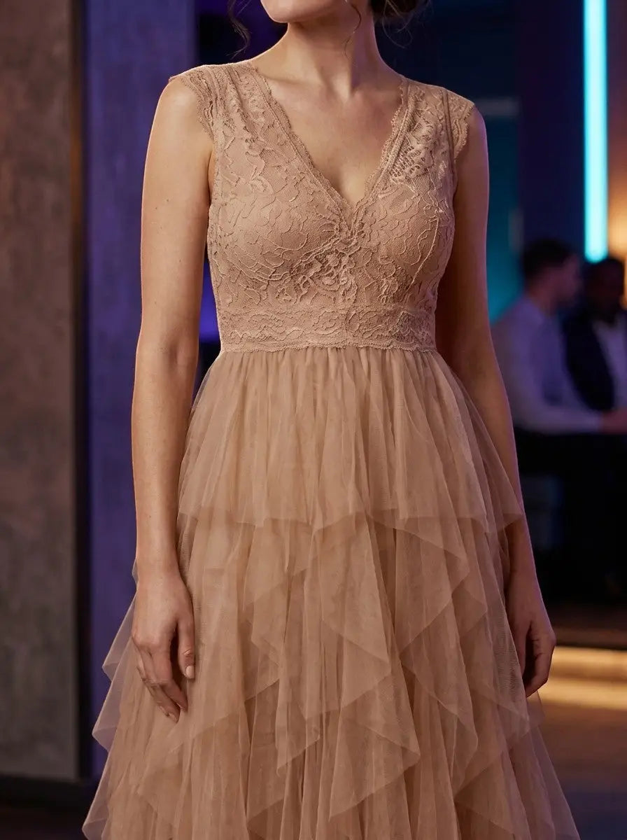 Odette — Lightweight Chiffon Mini Cocktail Dress With Elegant Ruffled Party Design