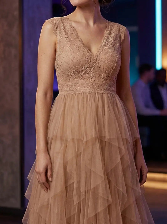 Odette — Lightweight Chiffon Mini Cocktail Dress With Elegant Ruffled Party Design