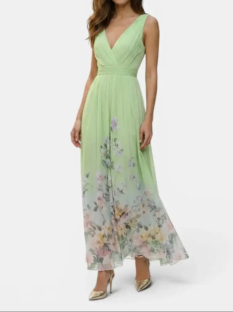 Rosalind — Lightweight Elegant Summer Dress With Flattering Airy Comfort Mint Green