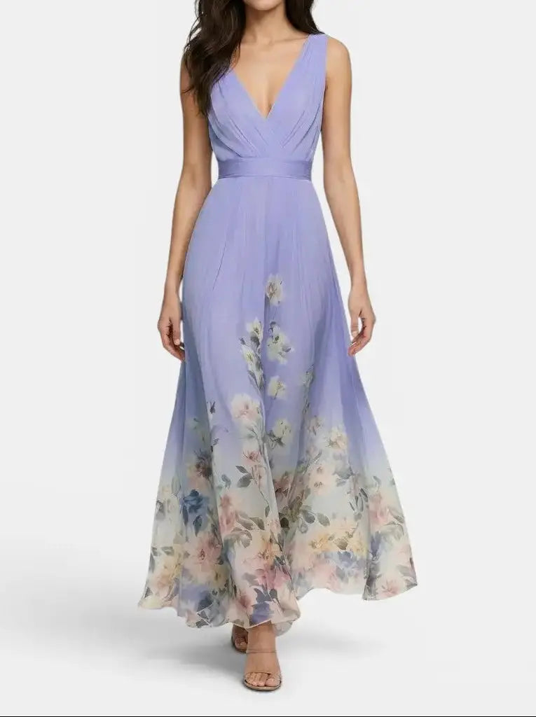 Rosalind — Lightweight Elegant Summer Dress With Flattering Airy Comfort Purple