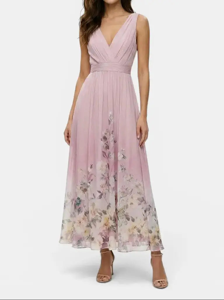 Rosalind — Lightweight Elegant Summer Dress With Flattering Airy Comfort Pink