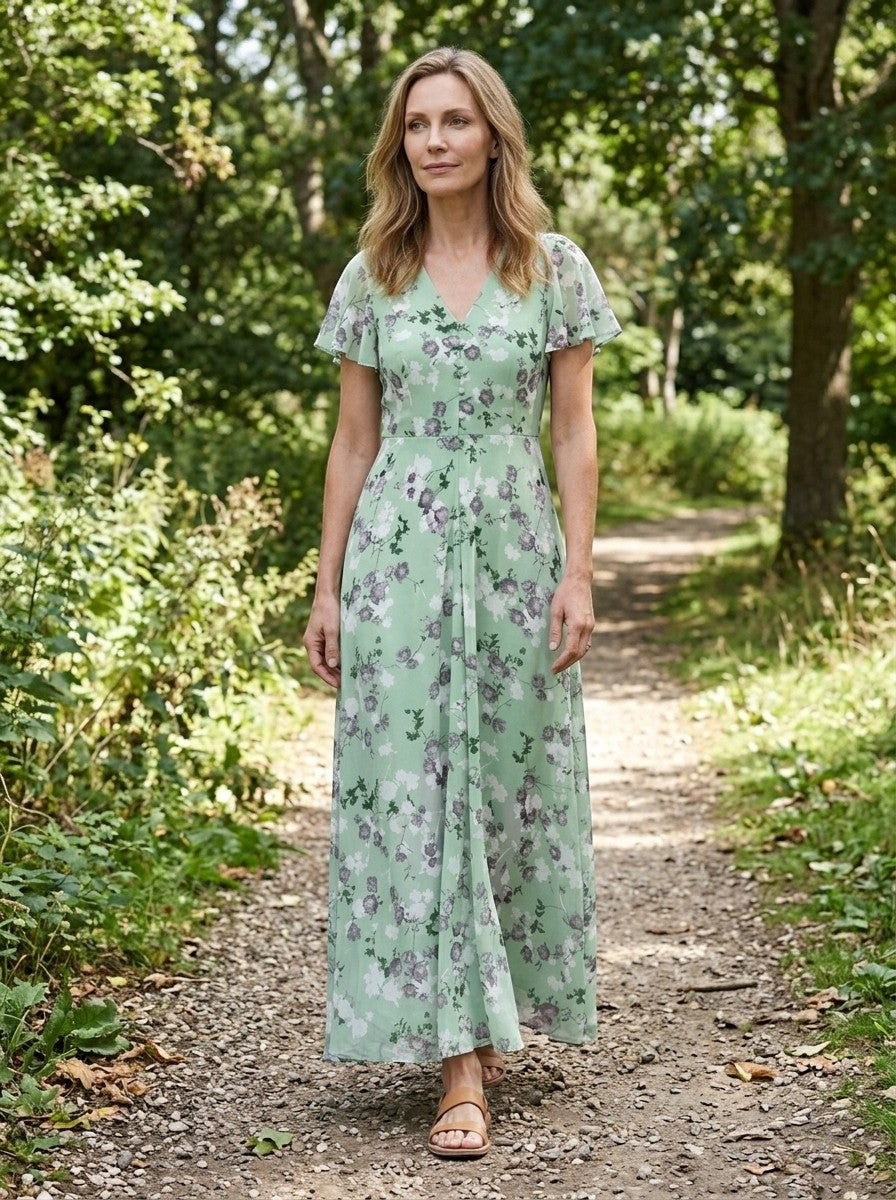 Florentyna — Lightweight Floral Maxi Dress For Elegant Flowing Summer Style