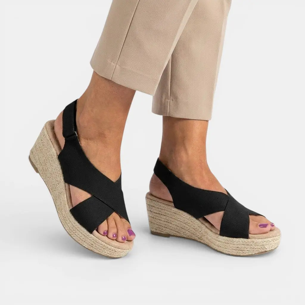 Lightsole — Lightweight Orthopedic Sandals With Elegant Cushioned Summer Design Black