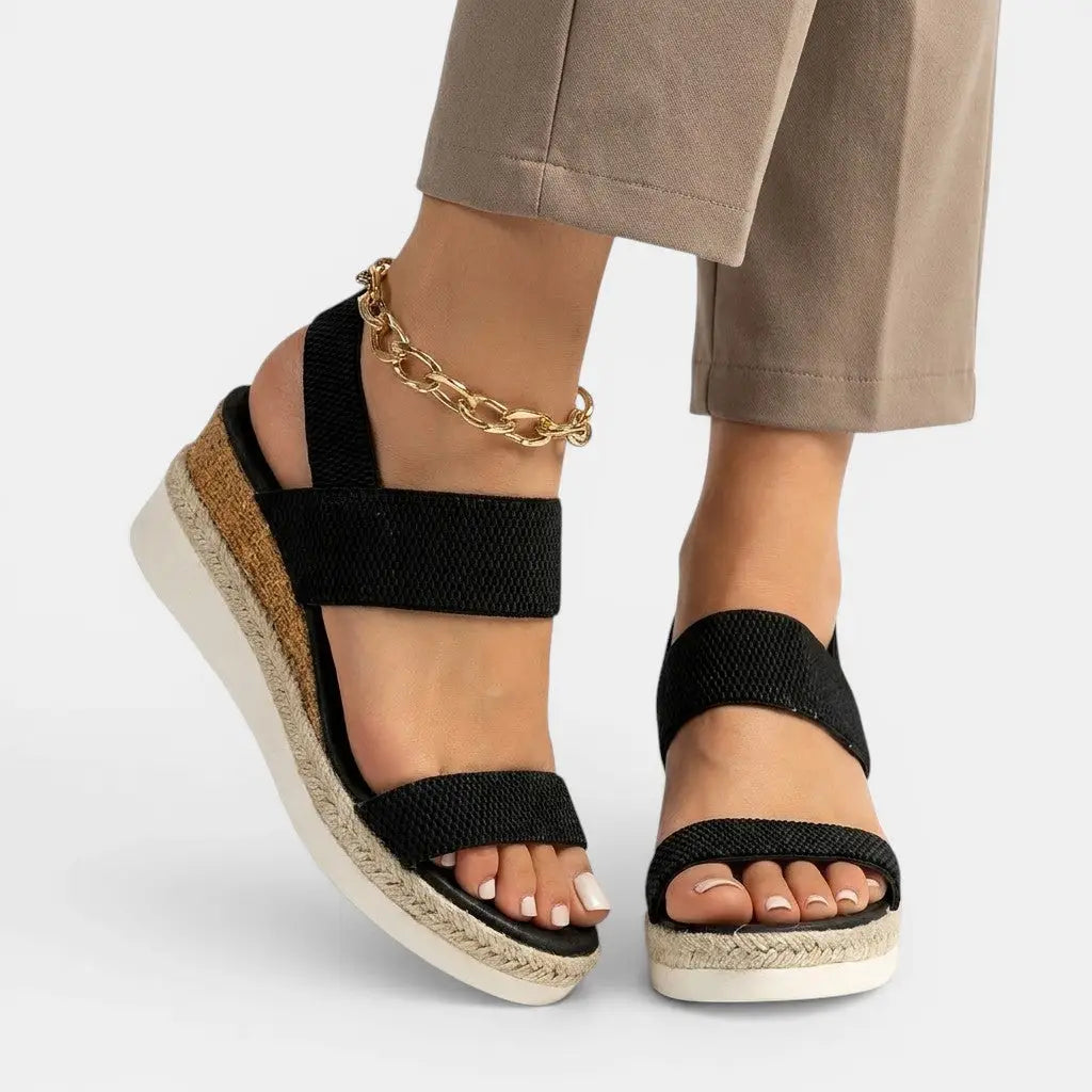 Liftme — Lightweight Platform Sandals With Elegant Cushioned Summer Design Black
