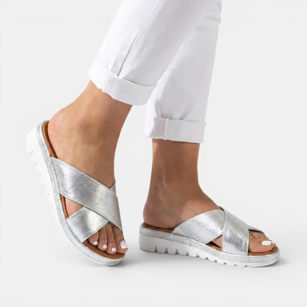 Everyday — Orthopedic Adjustable Sandals With Stylish Comfort For Daily Wear Silver