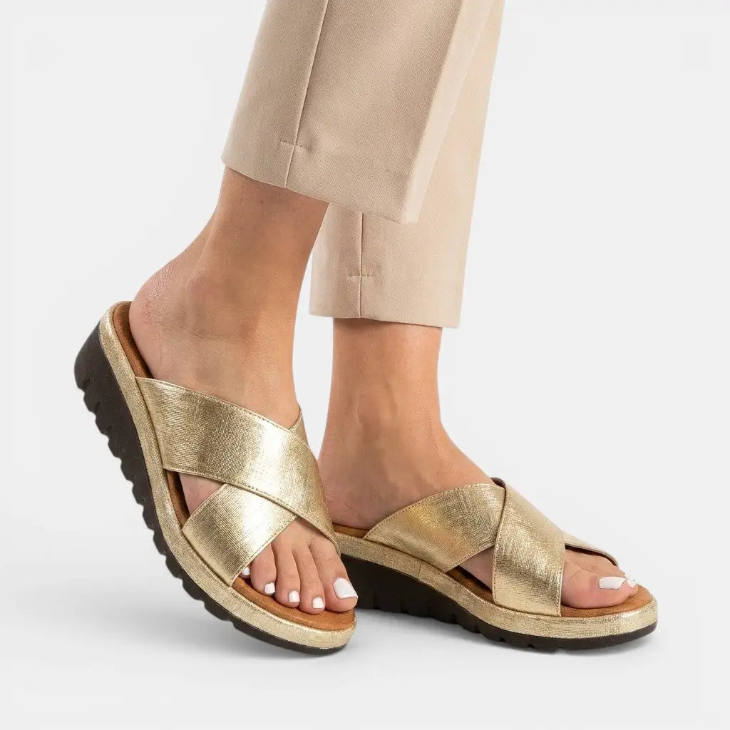 Everyday — Orthopedic Adjustable Sandals With Stylish Comfort For Daily Wear Gold
