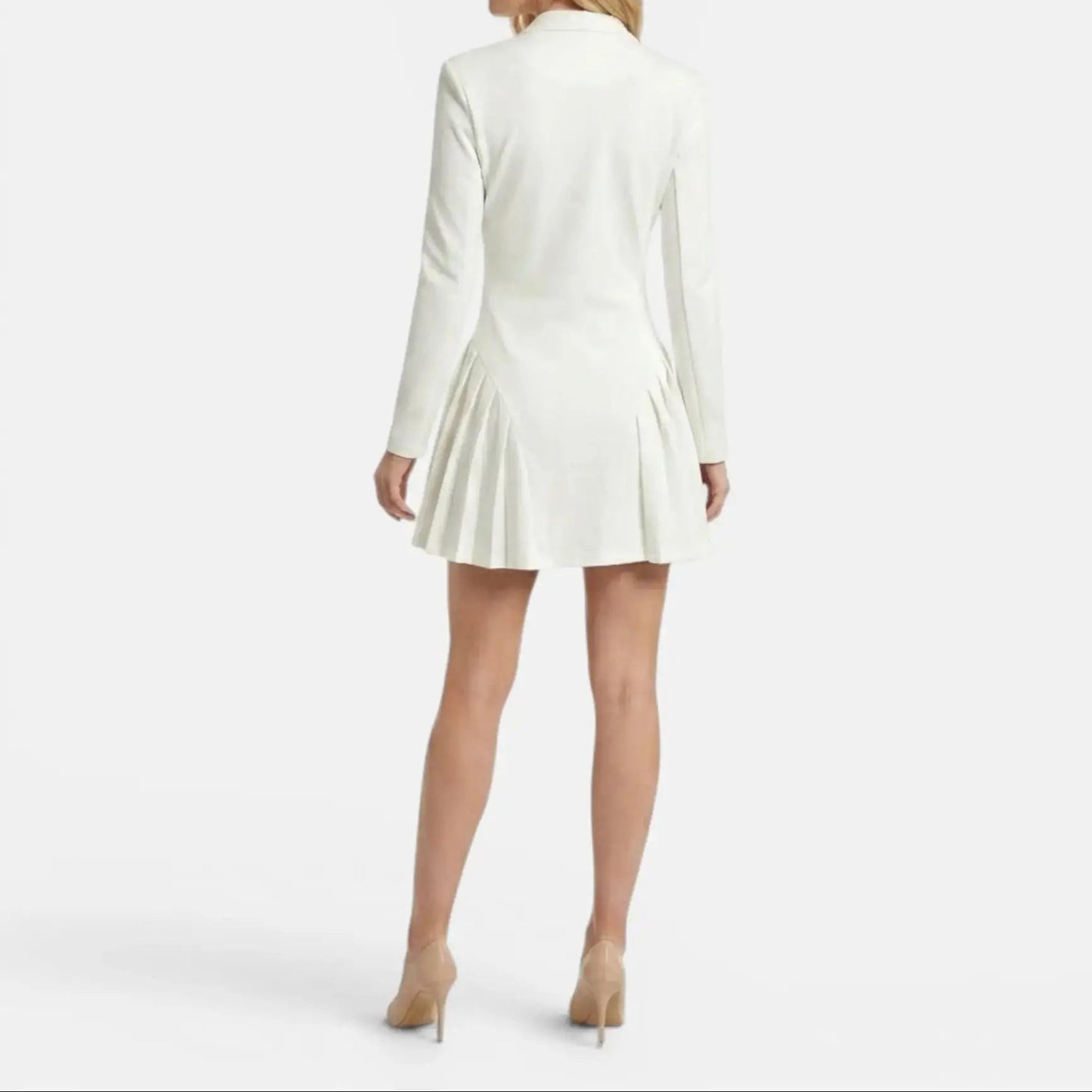 Blanche — Premium White Blazer Mini Dress With Elegant Tailored Cocktail Design