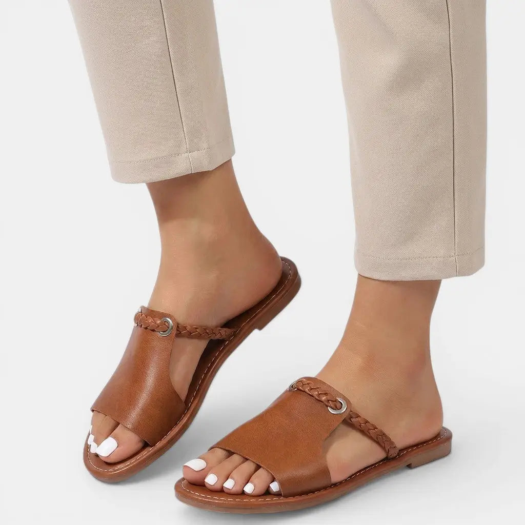 Braidwork — Premium Woven Sandals With Elegant Braided Summer Comfort Design Brown