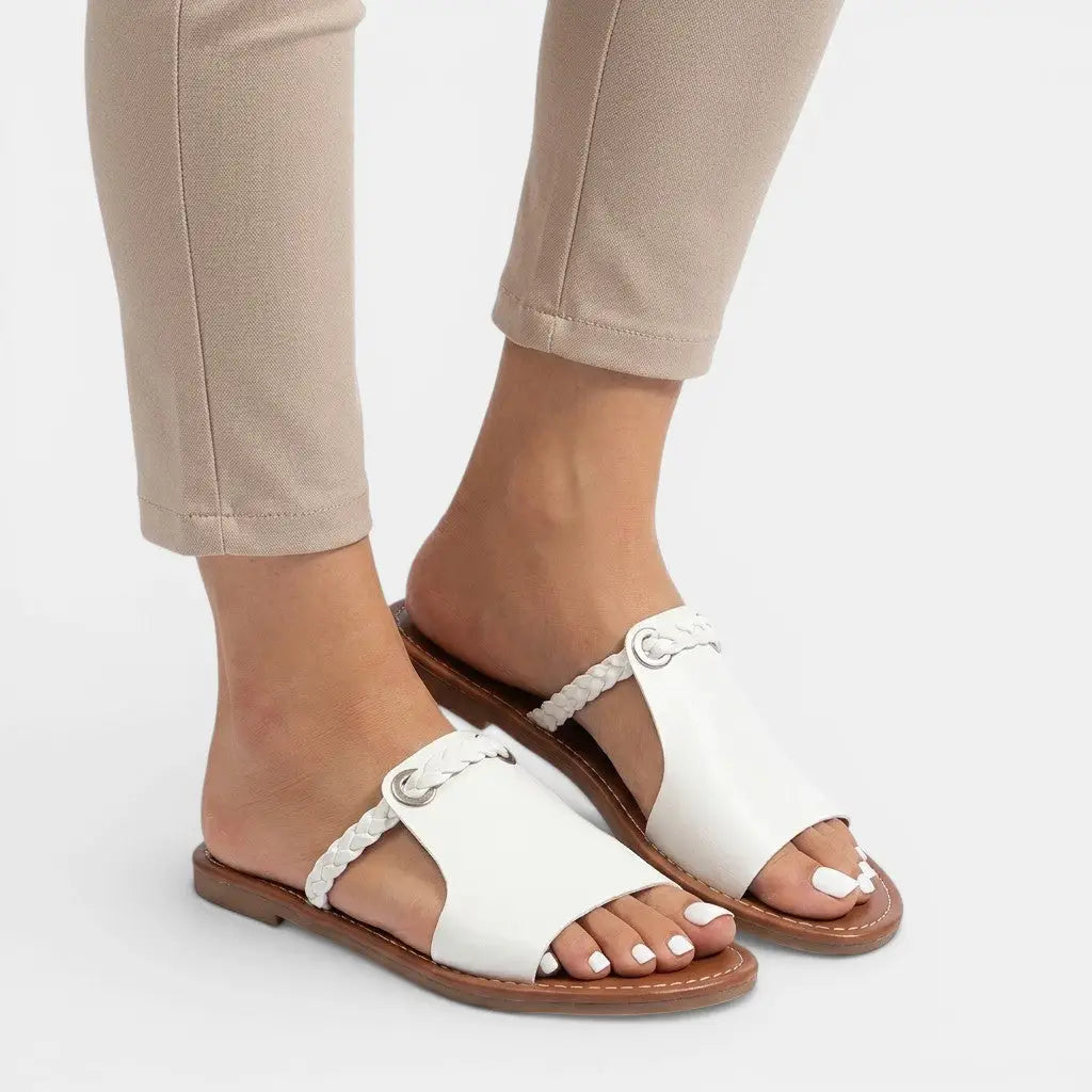 Braidwork — Premium Woven Sandals With Elegant Braided Summer Comfort Design White