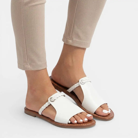 Braidwork — Premium Woven Sandals With Elegant Braided Summer Comfort Design White