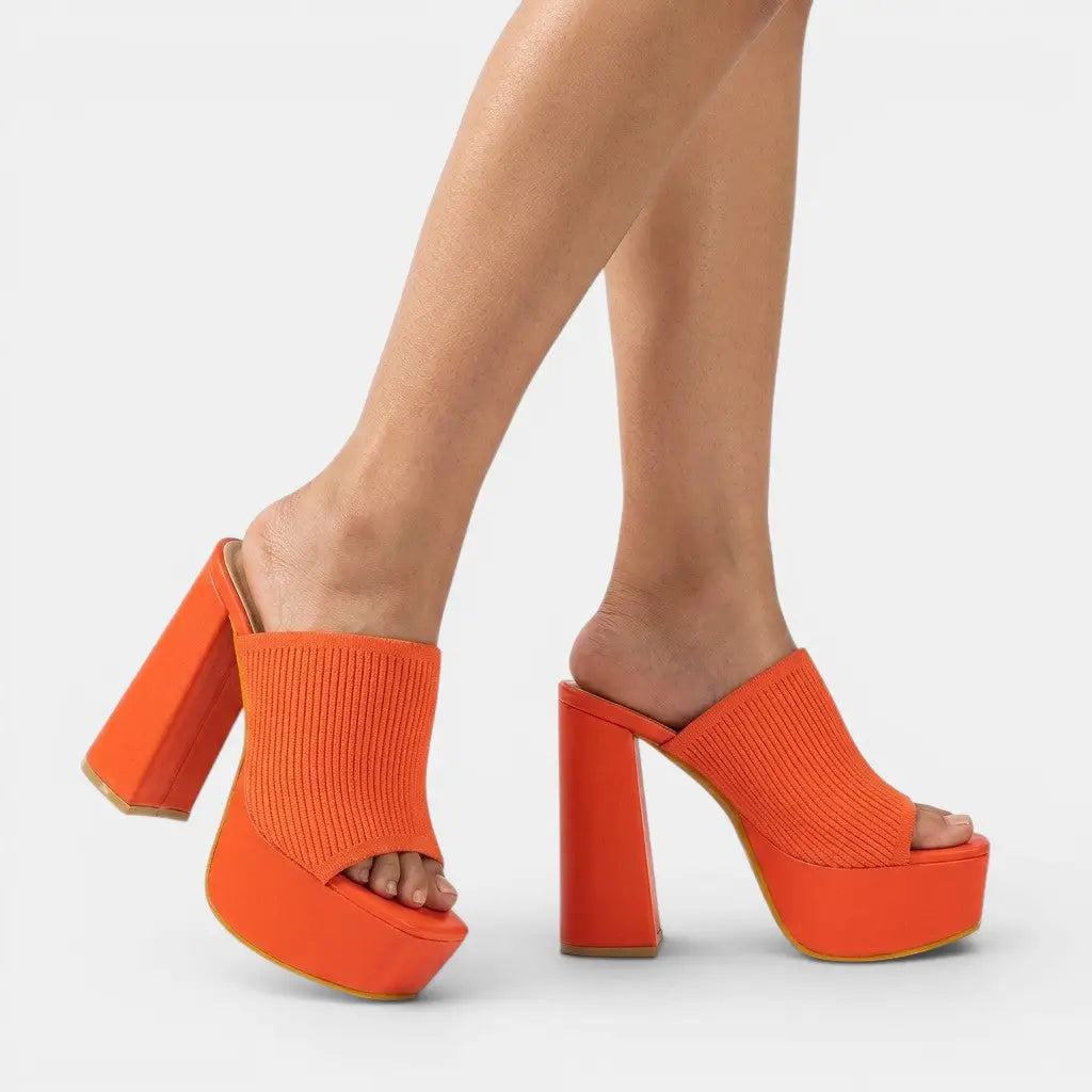 Cloudwalk — Soft Cushioning Platform Sandals With Lightweight Comfortable Summer Design Orange
