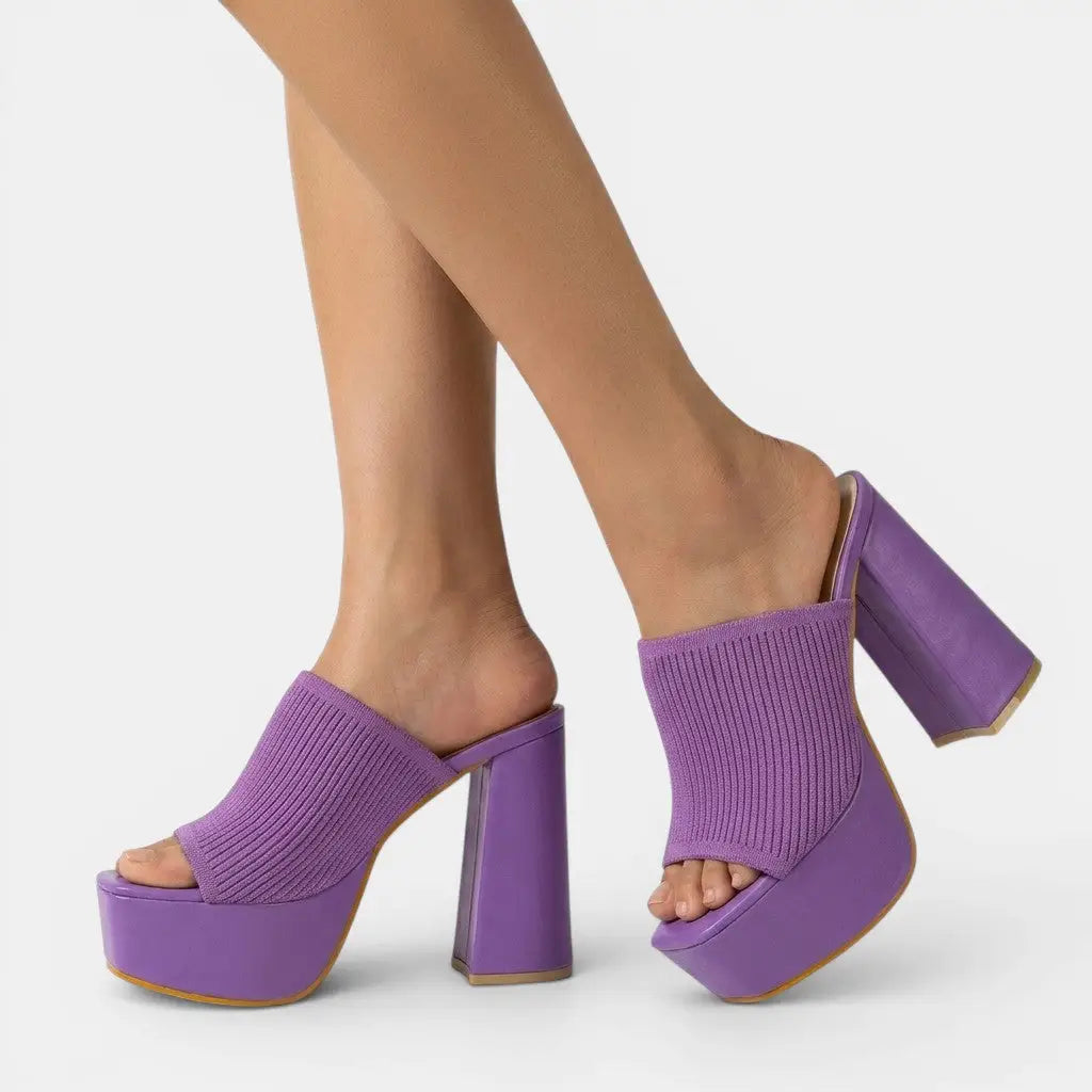 Cloudwalk — Soft Cushioning Platform Sandals With Lightweight Comfortable Summer Design Purple