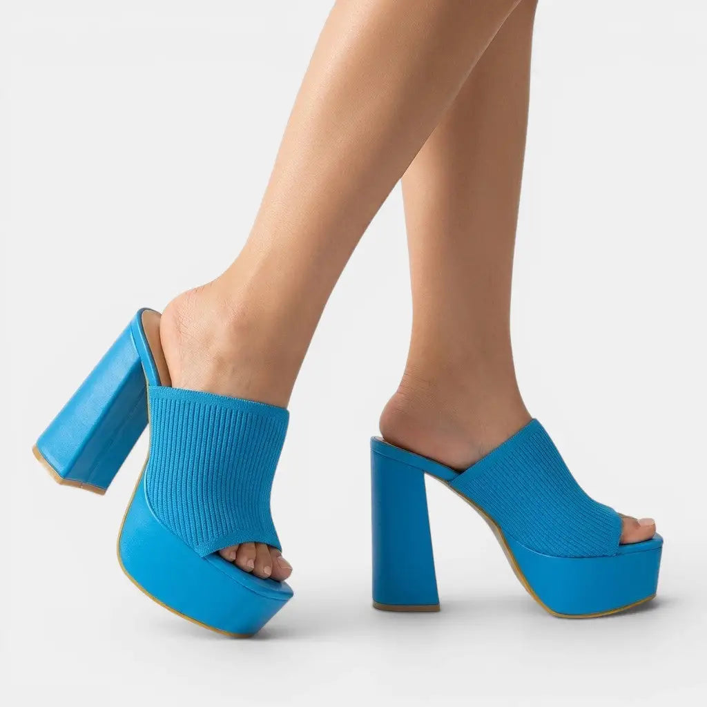 Cloudwalk — Soft Cushioning Platform Sandals With Lightweight Comfortable Summer Design Blue
