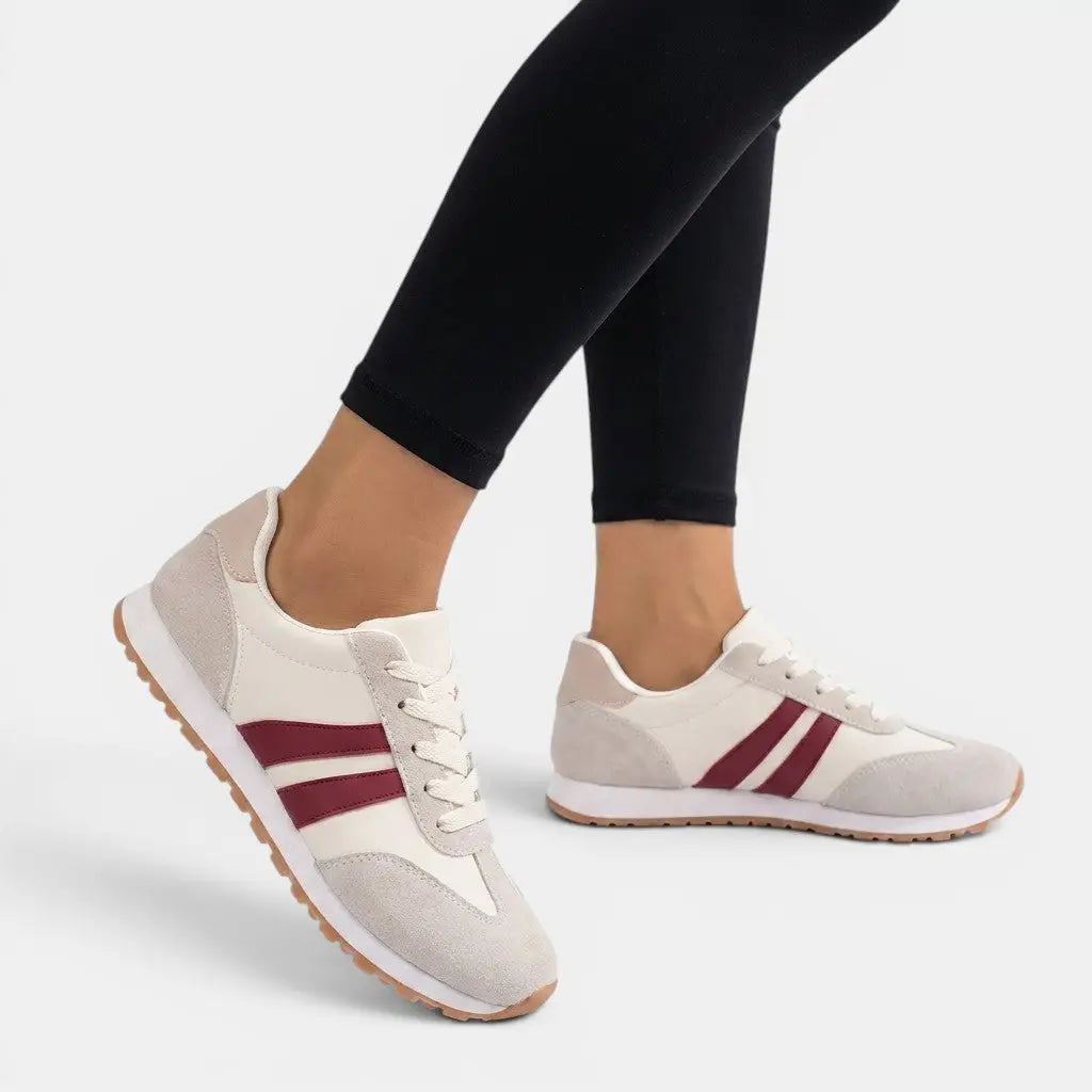 Flexorthopedic — Breathable Fabric Orthopedic Shoes With Supportive Flexible Comfort Design Red