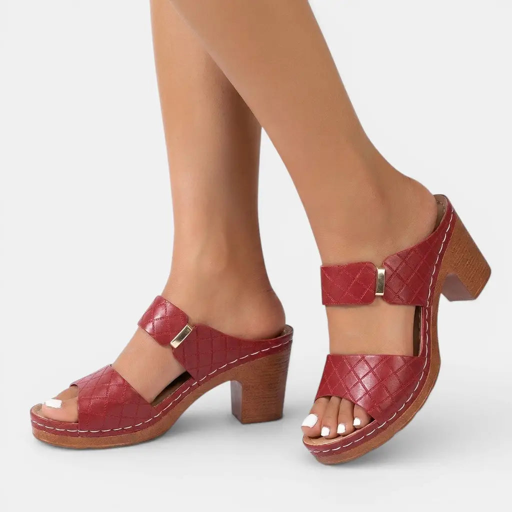 Stylecomfort — Synthetic Cushioned Sandals With Stylish Orthopedic Comfort Design Red
