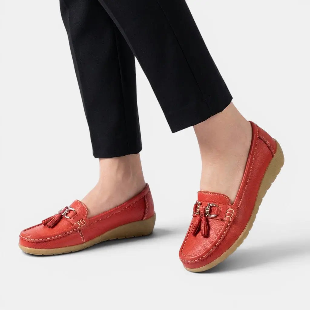 Knitchunky — Knit Fabric Sneakers With Stylish Low-Top Chunky Sole Design Red