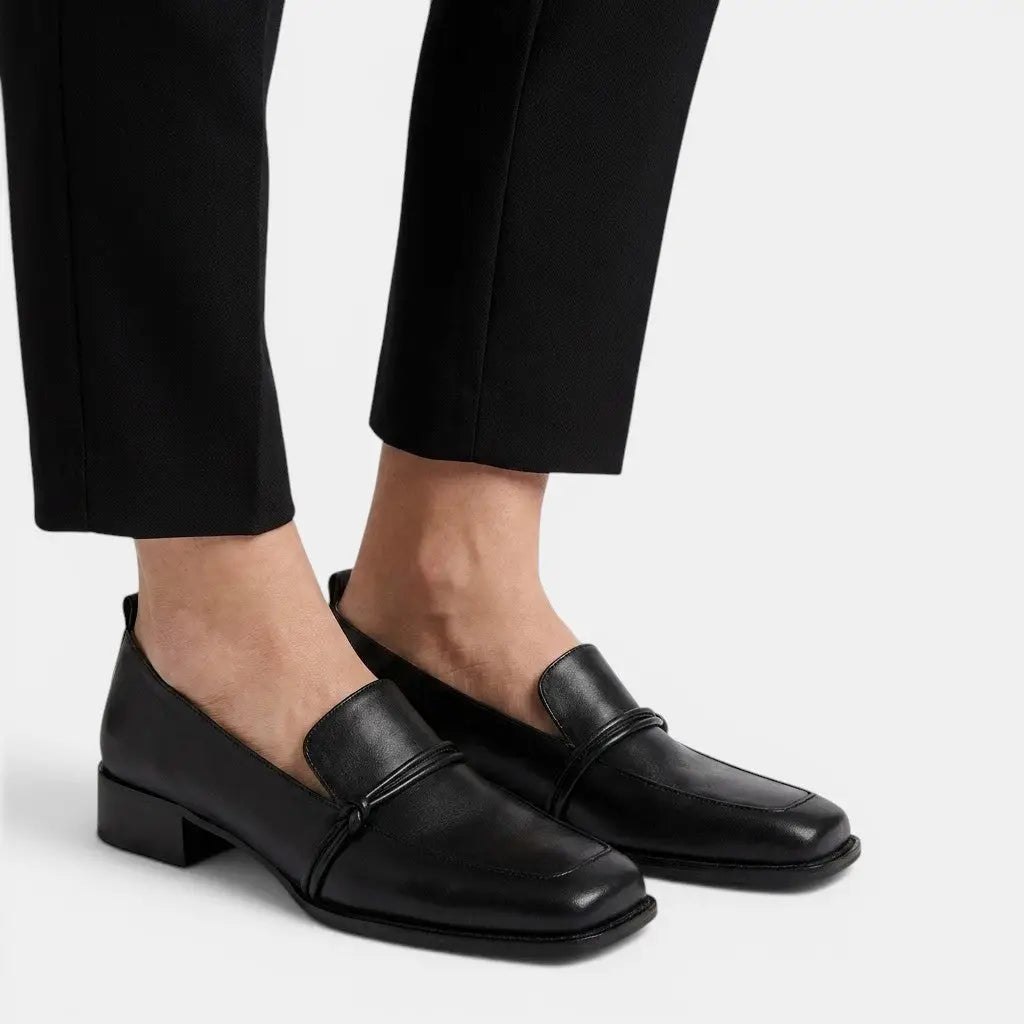 Synthortho — Synthetic Slip-On Loafers With Comfortable Black Orthopedic Casual Design Black
