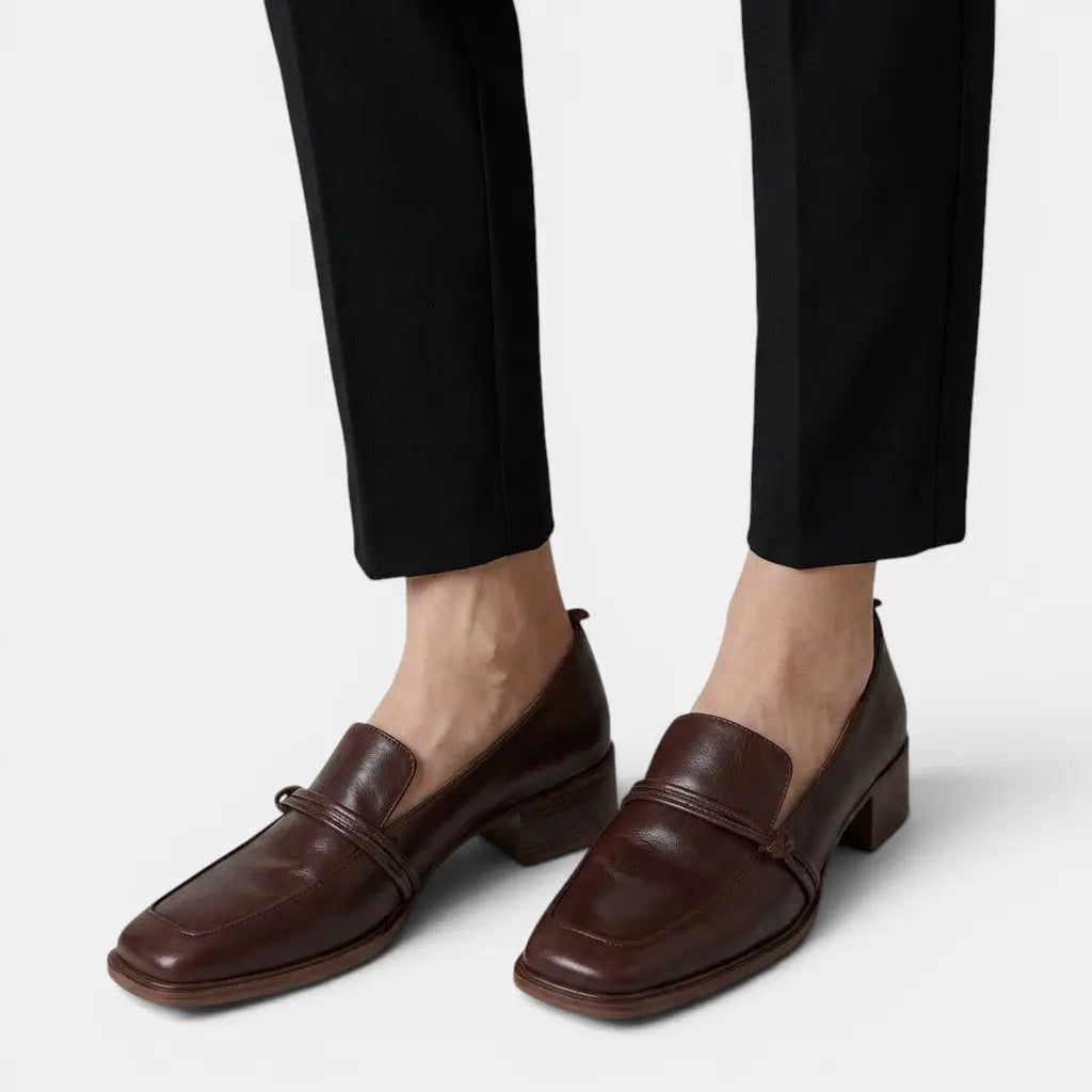 Synthortho — Synthetic Slip-On Loafers With Comfortable Black Orthopedic Casual Design Brown