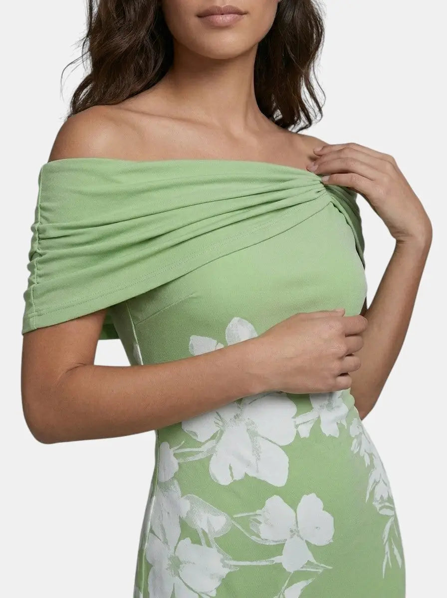 Maren — Unique Print Midi Dress For Elegant Soft Breathable Summer Wear